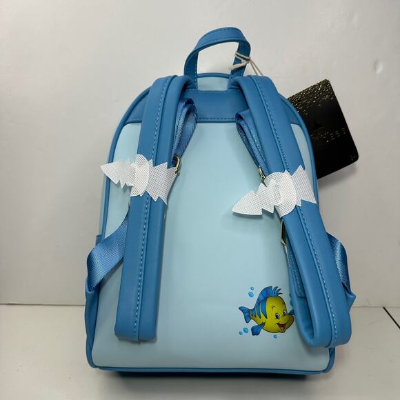 New Loungefly Disney Princess Series Little Mermaid Stain Glass Backpack NWT - Picture 7 of 16